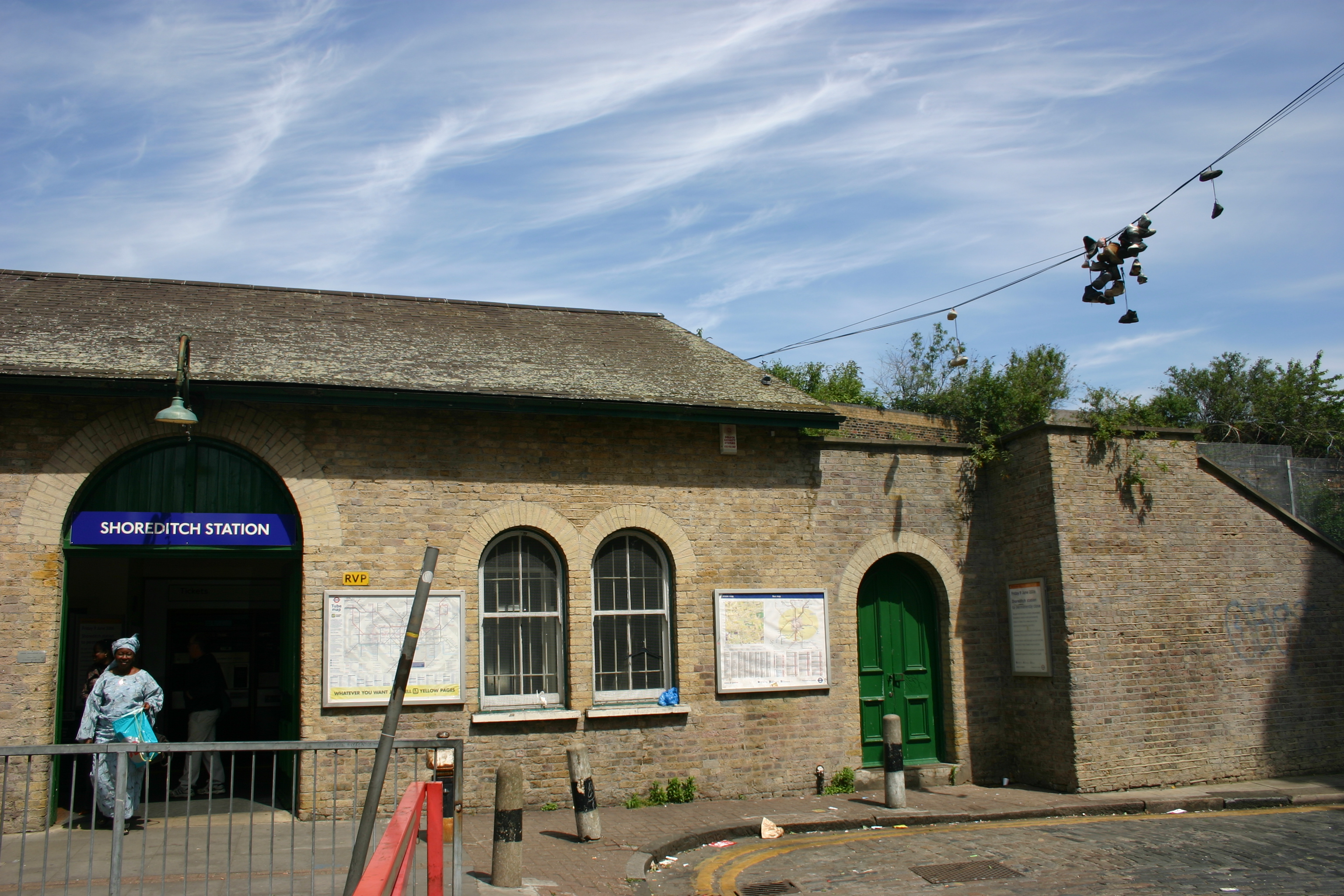 Shoreditch station entrance, 4 Jun 2006