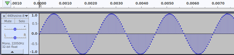 Sine wave in Audacity