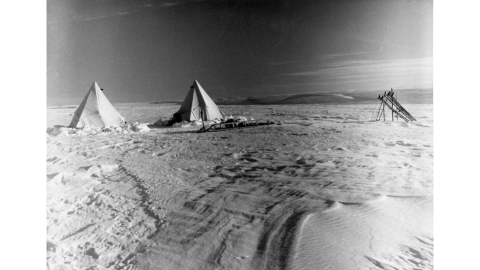 Camp site on Dawson-Lambton Glacier