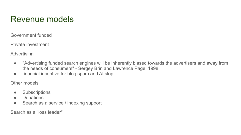 Revenue models